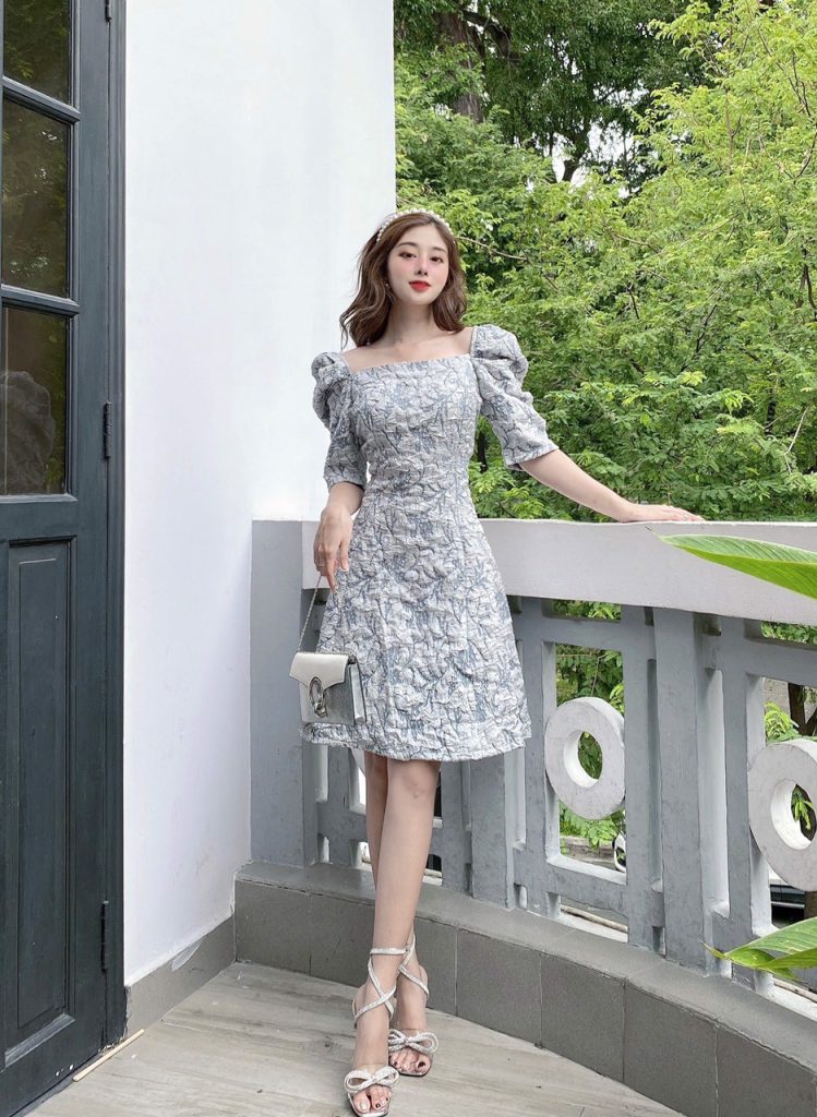 đầm gấm xốp 1