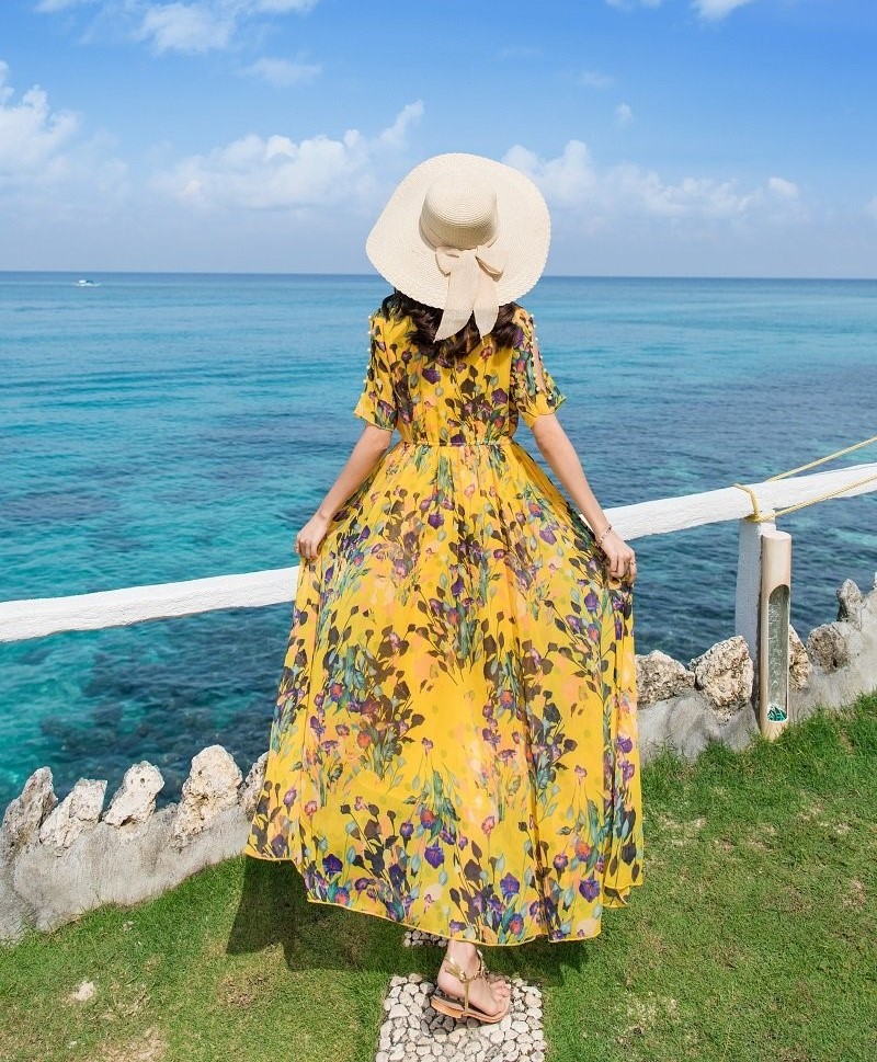 Váy đầm đi biển cao cấp Đầm maxi đi biển suông dáng dài thiết kế sang  chảnh cao cấp lụa Joven574000đ  SHOPSENSENCOM