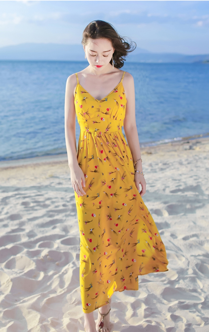 Đầm maxi đi biển trễ vai viền bèo siêu xinh đầm váy nữ dáng dài thích hợp  du lịch sống ảo | Lazada.vn